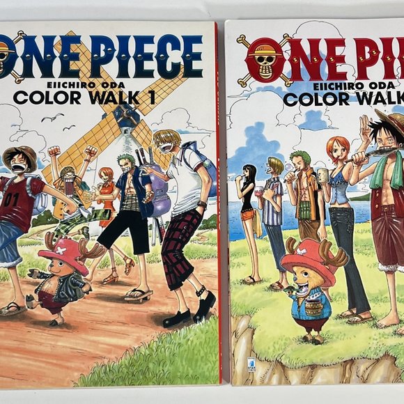 One Piece Color Walk Art Book, Vol. 1 & 2 Books Eiichiro Oda Italian - Picture 1 of 10